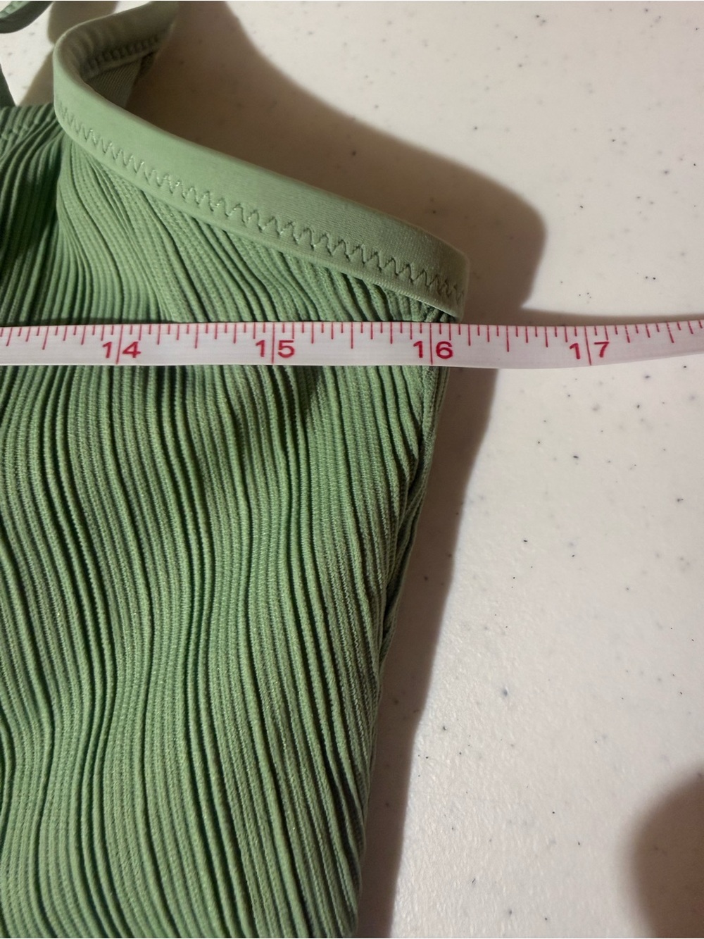 Aerie Ribbed Sage Green High Cut Cheeky Bikini Set Scoop Top Mixed Sizes M/L - Picture 9 of 12